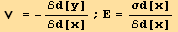 ∨ = -ℰd[y]/ℰd[x] ; Ε = σd[x]/ℰd[x]