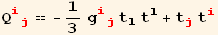Q_ (ij)^(ij) == -1/3 g_ (ij)^(ij) t_l^l t_l^l + t_j^j t_i^i